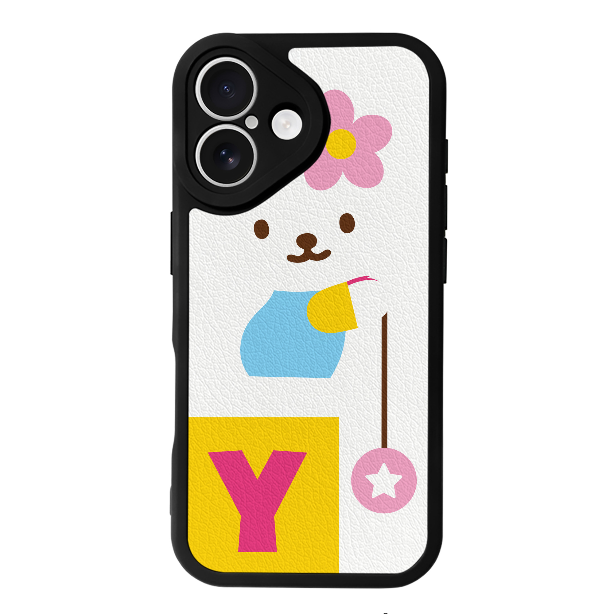 （画像用） Hello Kitty ハローキティ 【iPhone 16シリーズ対応】シリコンスマホケース（レザー調） 材質：シリコン